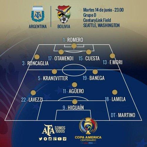 阿根廷vs玻利维亚阵型